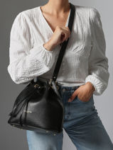 Cross Body Tas Alba Double Leder Lancaster Zwart alba double 81-vue-porte